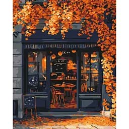 Картина за номерами на підрамнику Brushme Кав’ярня на розі