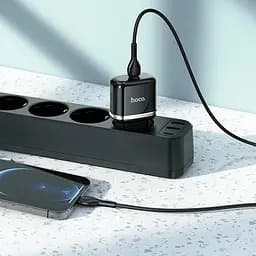 Адаптер HOCO Type-C to Lightning Cable Victorious single port charger set N24 |1Type-C, 20W/3A, PD/QC| - мініатюра 7