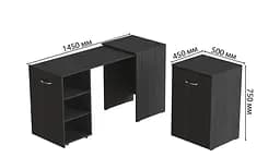 Стіл-тумба трансформер Смарт 1/1 Ferrum-decor 750x1450x500 ДСП Сосна Кембра 16 мм (FRD-105069) - мініатюра 5