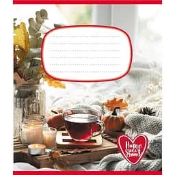 Зошит учнівський "Домашній затишок" Leader 018-540253L-3 в лінію, 18 аркушів