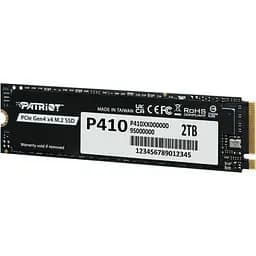 Твердотільний накопичувач SSD Patriot 2Tb, P410, PCI-E 4.0 x4, M.2 2280, 3D TLC, 5000/4500 МБ/с teh0019795 - мініатюра 2