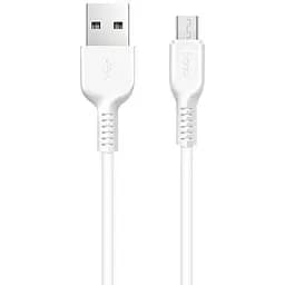 USB Cable Hoco X20 Flash Charged MicroUSB White 1m