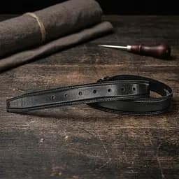 Чоловічий брючний ремінь Tony Perotti з натуральної шкіри 571/35 NERO (90353) Чорний - мініатюра 7