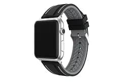 Силіконовий ремінець Primo Color Strip для Apple Watch 38 мм, 40 мм, 41 мм Black Grey - мініатюра 3