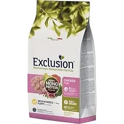Сухий корм Exclusion Puppy Chicken Medium Breed для цуценят середніх порід з куркою 12 кг