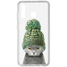 Чохол-накладка Toto Acrylic+TPU Print Case Samsung Galaxy A20/A30 #7 Cat In Hat Transparent