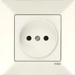Розетка без заземлення VIKO Meridian кремовий (90970207-WH)