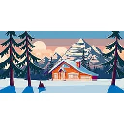 Картина за номерами "Будиночок у горах" 11027-AC 40х80 см