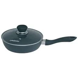 Сковорода зі скляною кришкою антипригарна Maestro 24 см MR-1205-24 алюміній