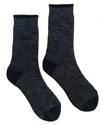 Женские носки с махровой стопой серые меланж 233003