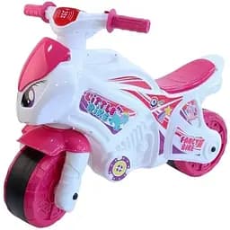 Каталка-беговел ТехноК Мотоцикл 6368TXK музыкальный бело-розовый