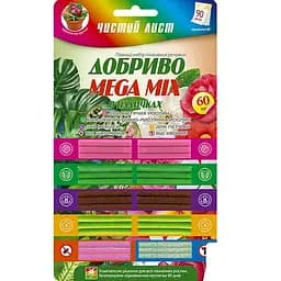 Добриво в паличках Чистий лист Mega Mix 60 шт (86038)