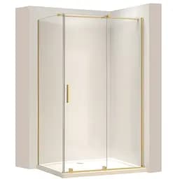 Душевая кабина Rea Montana 130x90 brashed gold KPL-K2517, Универсальная, прозрачная, золотая