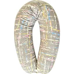 Подушка для вагітних та годування Papaella U-подібної форми з ґудзиком, 30х190 см, акварель бежева