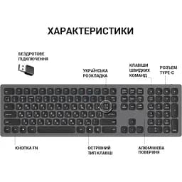 Клавіатура OfficePro SK1550B [128854] - мініатюра 9