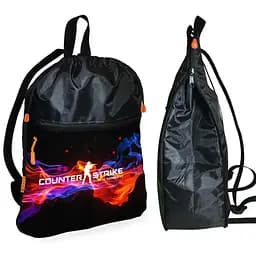 Рюкзак-мішок для взуття, спортивної форми CS:GO Counter-Strike дитяча сумка для змінки з розширювачем (01248)