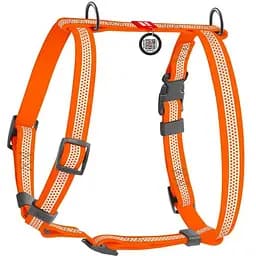 Шлея для собак Waudog Waterproof водостійка анатомічна Н-подібна з QR-паспортом, світловідбивна, пластикова пряжка-фастекс, L