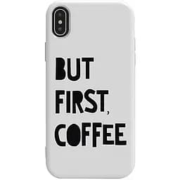 Чохол-накладка Toto Pure TPU 2 mm Print Case Apple iPhone XS Max #41 First Coffee White