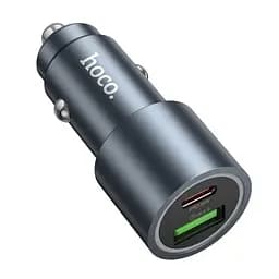 Автомобільний зарядний пристрій HOCO Z60 Bloom 48W dual-port PD30W+QC3.0 multi-protocol car charger чорний - мініатюра 6