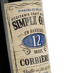 Вино Vignobles Vellas Oak Simple Rouge AOP Corbieres 2021 червоне сухе 0.75 л - мініатюра 3