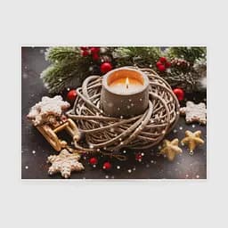 Подставка для горячего TerraPlus Подарок+свеча Разноцветный (NY)