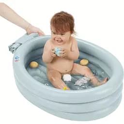 Надувна ванночка Babymoov Aqua Dots, блакитна (A019410) - мініатюра 4