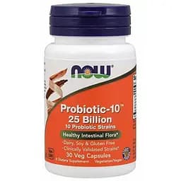 Пробиотики и пребиотики Now Probiotic-10 25 billion 30 вегакапсул