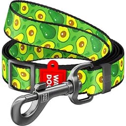 Повідець для собак Waudog Nylon Авокадо, нейлоновий, регульований, 152-183х2 см, зелений