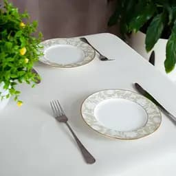 Скатертина ТЕП Aquastop водовідштовхувальна Milky White 150x150 см (С-04222_30305) - мініатюра 4