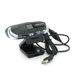Вебкамера з гарнітурою 8821, 1080P 60fps /2K 30fps з RGB LED підсвічуванням, пласт. корпус, Black, BOX