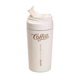 Термочашка Coffee 480 мл з керамічною колбою, бежевий Yiwu HP-14-14BE - мініатюра 3