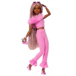 Лялька Barbie Deluxe style Barbiecore Модниця у костюмі з пір'ям (HYV28) - мініатюра 3