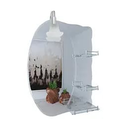 Дзеркало Lidz Sofi 140.07.05 (1) 680x875x100 настінне з 3-ма полицями асиметричне, зі світильником LD78SO6887