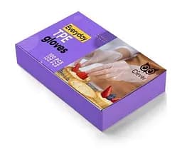 Clever Everyday TPE Gloves, 100 шт., Рукавички одноразові кухонні, прозорі, розмір M, Клевер