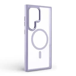 Чехол Samsung Galaxy S24 Ultra 5G (SM-S928), Unit MagSafe, фиолетовый, прозрачный, магсейф, противоударный, магнитный, панель-накладка с поддержкой MagSafe, с поддержкой беспроводной зарядки, TPU+PC, защита всего корпуса, ударопрочный - мініатюра 2