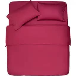 Простыня на резинке Ardesto Mix & Match сатин 160х200+30 см бордовая (ART1620FSR)