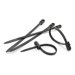 Кабельная стяжка (хомут) 300*4,2 с кольцом черная (цена за внут. уп.100шт) ТМ СПЕКТР LUX