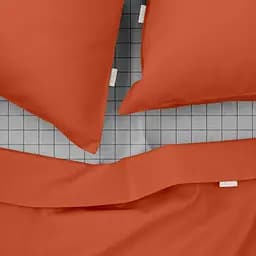 Комплект постільної білизни Cosas Rust CS1 Євро помаранчевий (Ranfors103_Orange_El-CellAshgrey_200) - мініатюра 3
