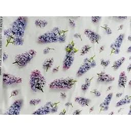 Комплект Ранер 170х40 см + серветки 30х40 см 32 шт водовідштовхувальний з 3D принтом Бузок бузковий