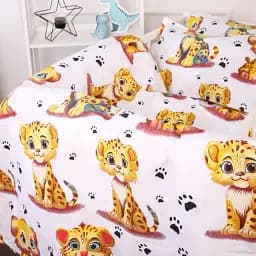 Комплект постільної білизни MirSon Бязь Kids Time 20-0034 King Tiger 143x210 см (2200009639098) - мініатюра 5