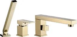 Смеситель для ванны Rea Glen gold трехкомпонентный на борт ванны REA-B6631 Золотой