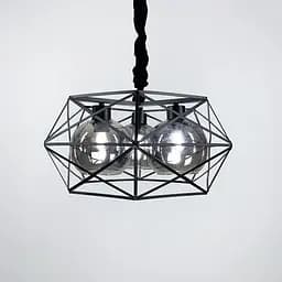 Люстра на 3 плафони янтар або графіт Line.F Колір плафона Янтарний