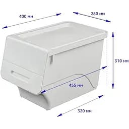 Контейнер для зберігання Wall Sticker 45.5х28.5х31 см Білий SW-00002421 - мініатюра 2