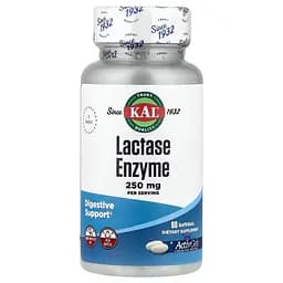 Ензіми лактази KAL Lactase Enzyme 250 mg, 60 капсул