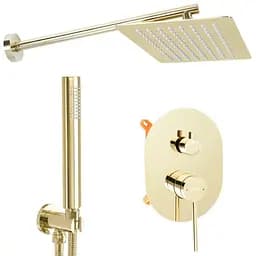 Душова система прихованого монтажу Rea Oval + Box gold REA-P8466, Золотий