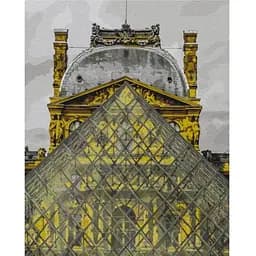 Раскраска по номерам Brushme Пирамида Лувра (40х50) (BS52517)