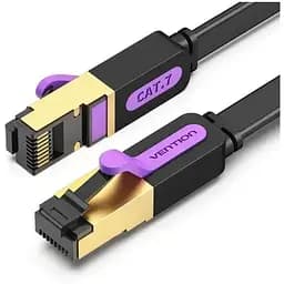 Патч-корд 3м, FTP cat 7 RJ-45 black Vention (ICABI)