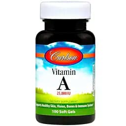 Витамин А Carlson Vitamin A 25 000 МЕ 100 гелевых капсул
