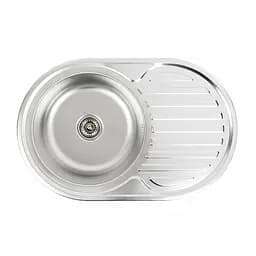 Кухонна мийка з нержавіючої сталі Platinum декор 7750 (0,8/180 мм), R, Decor - мініатюра 7