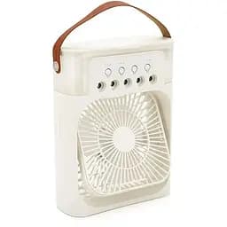 Аккумуляторный настольный вентилятор Crownberg CB-410 Ветродуйка с увлажнением и таймером 30Вт Белый